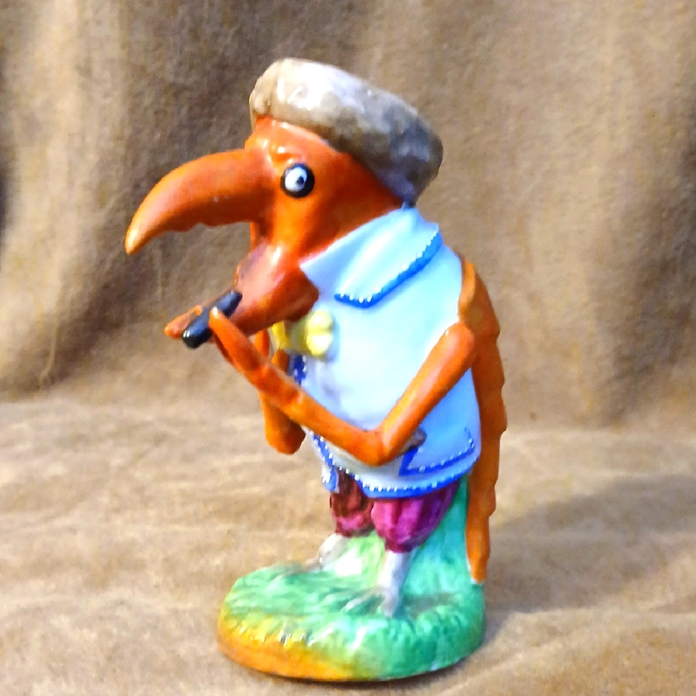 Antique Early Bisque Lobster Match Holder Figurine